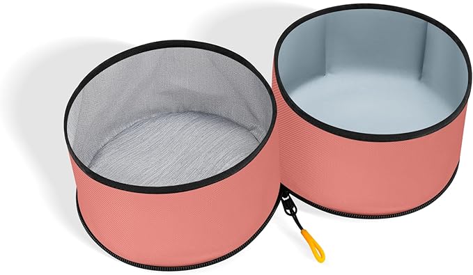 OllyDog Superbowl | Collapsible Dog Travel Bowl | 2-Compartment Food & Water | Foldable Portable Dog Dish | Hiking Camping Backpacking | Small Medium Large Dogs (Desert)