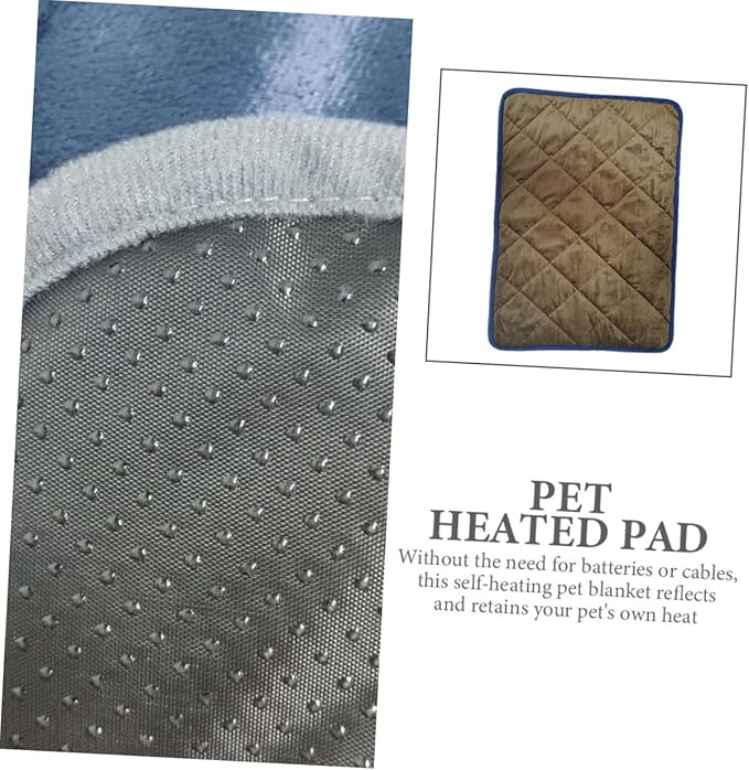 Self Heating Pet Pad 19.68X15.74In Insulated Heated Blanket for Dogs Cats Machine Washable Cover Indoor Outdoor Thermal Mat