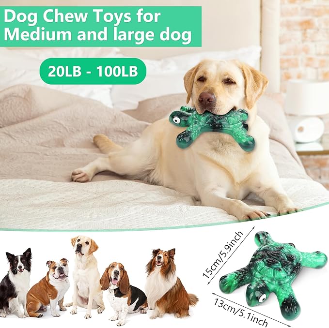 Letsmeet Heavy Duty Nylon Dog Bone Chew Toys - Real Bacon Flavor, Long-Lasting for Aggressive Chewers & Large Breeds