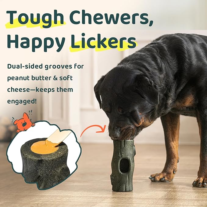 MENGJINGO 2 Pack Interactive Dog Toys for Aggressive Chewers, Long-Lasting Frozen Dogs Treat Holder to Keep Them Busy, Indestructible Dog Enrichment Toys - Reduce Anxiety, Safe for Large and XL Breed