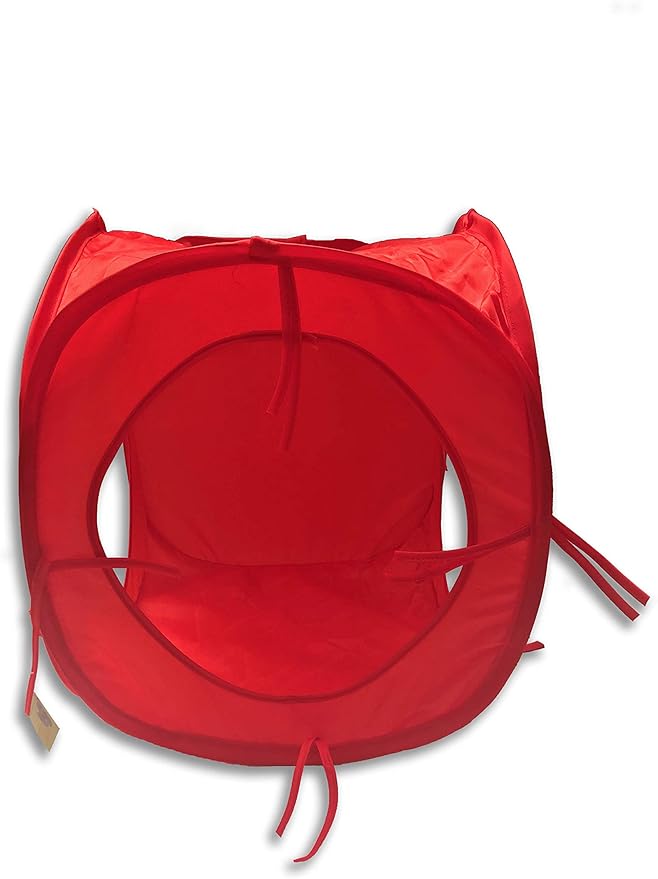 Rainbow Pop Collapsible Cubes Play Tunnel for Cats Color:Red Size:Pack of 3