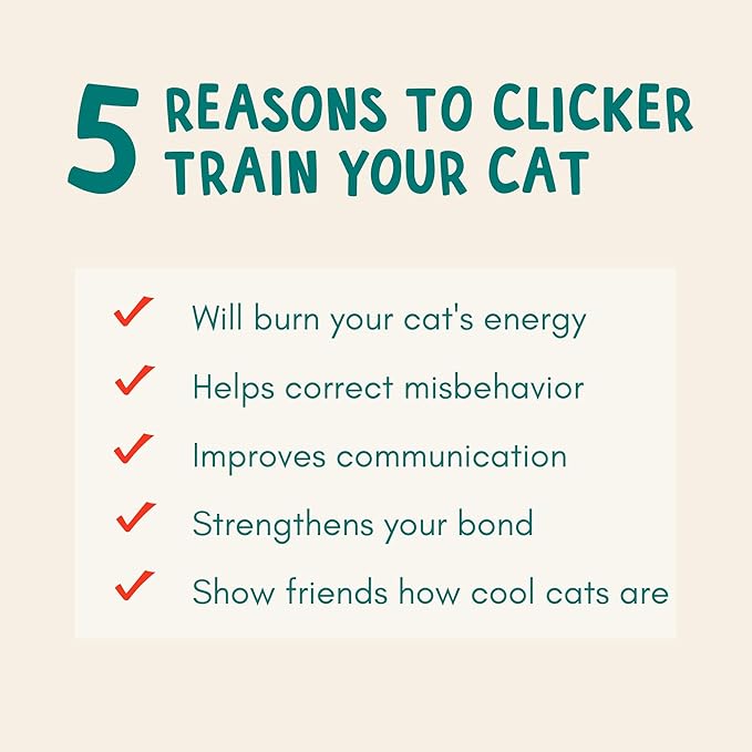 ALBERT & MIA Cat Training Kit (4 Pieces) - Quiet Clicker + Target Stick Clicker + Treats Pouch + Cat Clicker Trainer Start Guide (Beginner to Expert Pet Trainer) - Kitten & Dog Training Clicker Kit