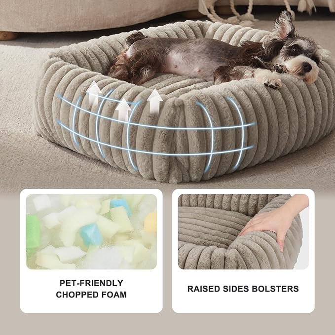 FURTIME Medium Dog Beds for Medium Dogs Washable, Orthopedic Dog Bed, Rectangle Warming Soft Calming Sleeping Puppy Bed Durable Pet Bed with Anti-Slip Bottom
