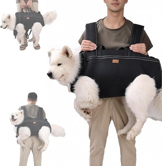 Dog Lift Harness Backpack Carrier for Large Dogs, Full Body Sling with Handle, Dog Harness for Joint Injuries, Arthritis, Ideal for Stairs, Elderly Dogs (3XL 66-83 LBS)