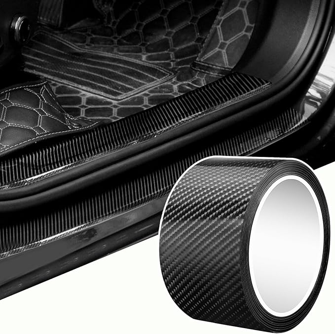 Storystore Universal Car Door Edge Guard, 2.7In x 33Ft Door Sill Protector, Automotive Anti-Collision Strip for Door Edge/Front and Rear Bumper/Door Sill Protector, Fits for Most Car, Black