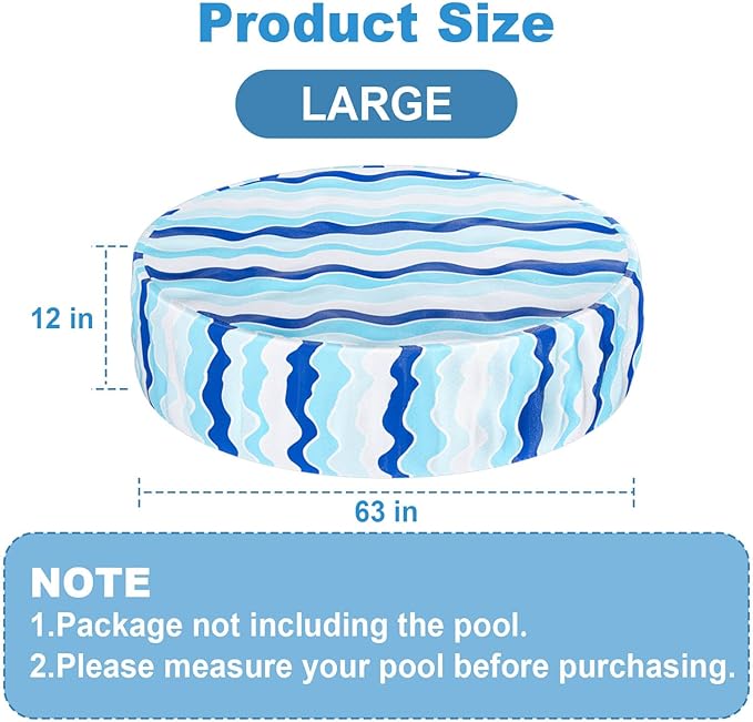 Foldable Dog Pool Cover – Waterproof Round Pet Dog Kiddie Bath Tub Lid Cover, Fit for 32/48/63 Inch Pools, Outdoor Portable Puppy Pool Accessories with Drawstring