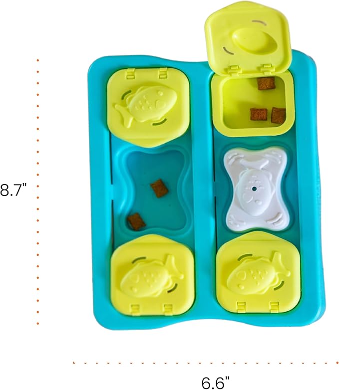 Catstages Kitty Cube Interactive Treat Puzzle Cat Toy, Blue (Pack of 12)