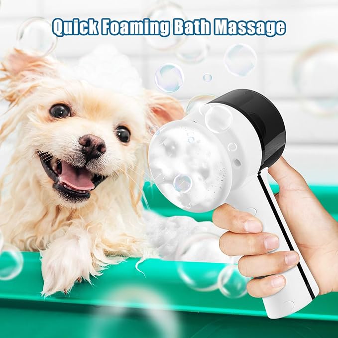 Electric Dog Shampoo Dispenser, Shampoo Foamer for Pets Bathing and Grooming, Pet Handheld Showerheads, Dog Showerheads & Sprayers
