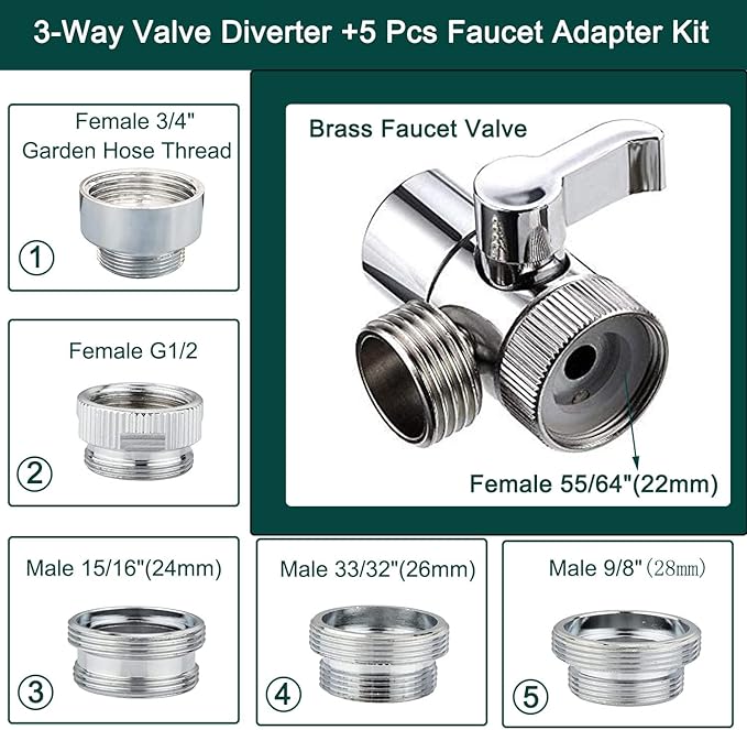 Sink Faucet Sprayer Attachment, Faucet Shower Sprayer with 59" Stainless Steel Hose for Hair Washing&Pet Shower for Bathroom Bathtub, Kitchen,Garden Tub,Utility Laundry Tub