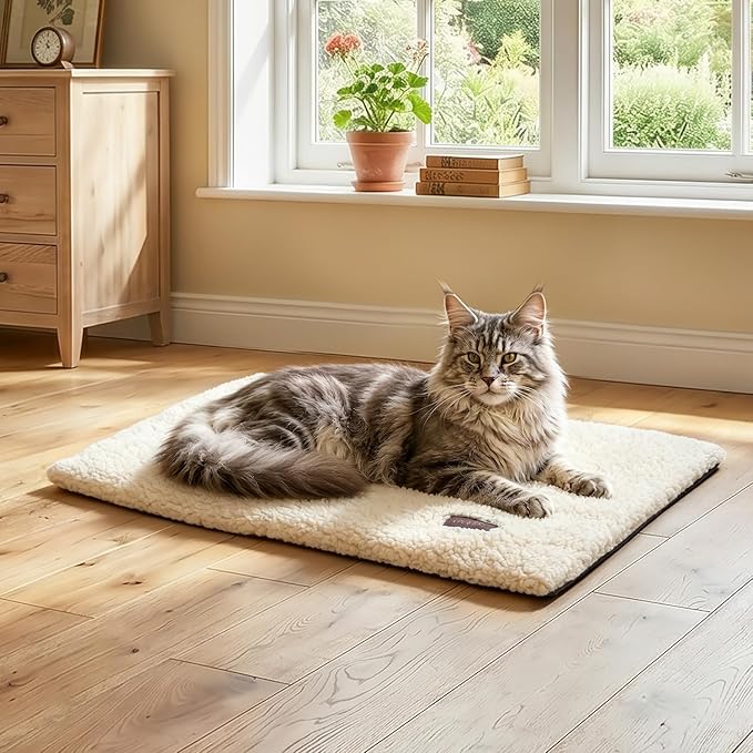 Self Warming Cat Bed Self Heating Cat Dog Mat 29.1 x 18.9 inch Extra Warm Thermal Pet Pad for Indoor Outdoor Pets with Removable Cover Non-Slip Bottom Washable Non Electric