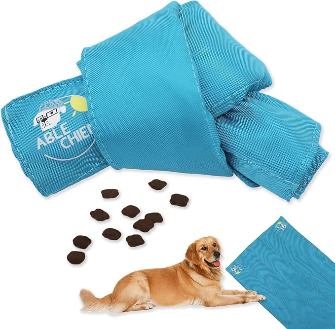 Ablechien Snuffle Knot for Dogs, Interactive Dog Puzzle Toys for Small Dogs, Puppy Enrichment Toys, Encourage Natural Foraging Skills, Snuffle Ball with 10 Treat Pockets for Slow Eating