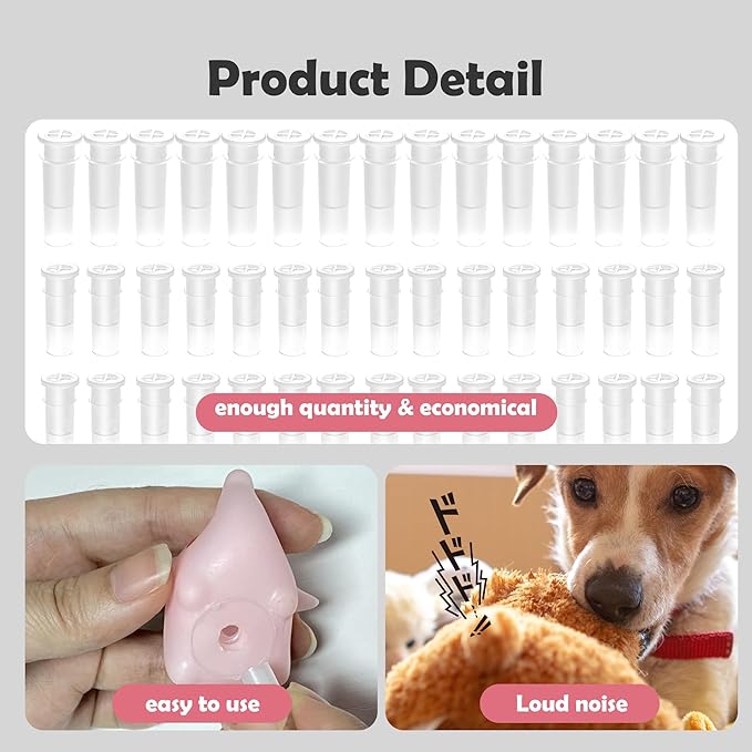RAYNAG 90Pcs Shoe Squeakers Reeds Insert Noise Maker Toys Tiny Squeakers, Replcing Toddlers Shoes Inserts, or Squeaking Both Directions for Pet Balls, 1.9CM