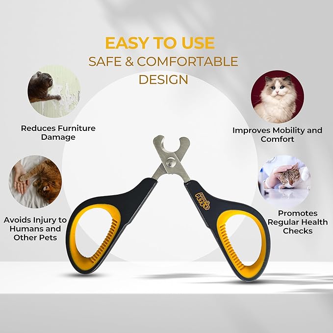 Cat Nail Clippers – Professional Stainless-Steel Claw Trimmer for Cats, Kittens, Hamsters, Rabbits, Birds & Small Animals – Sharp, Safe, Easy-to-Use Pet Nail Cutter