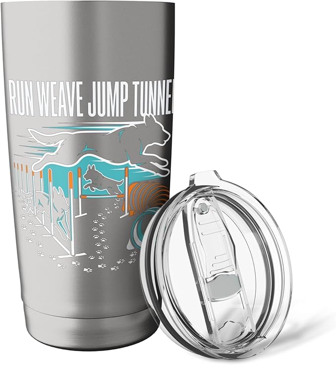 Run Weave Jump Tunnel Dog Agility Stainless Steel Insulated Tumbler