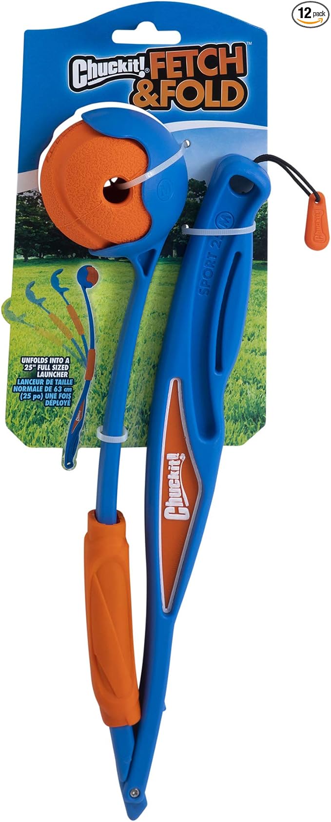 Chuckit! Fetch & Fold Mini 18M Dog Ball Launcher (Pack of 12)
