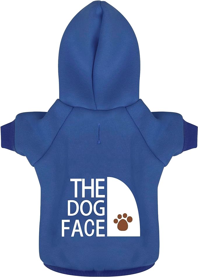 Paiaite Blue Chihuahua Dog Hoodie: Keep Your Pup Warm and Stylish with a 'The Dog Face' Printed Sweatshirt Pet Clothes, and Sweater Coat All in One Perfect for Winter and Cool Summer Nights! Blue 3XL
