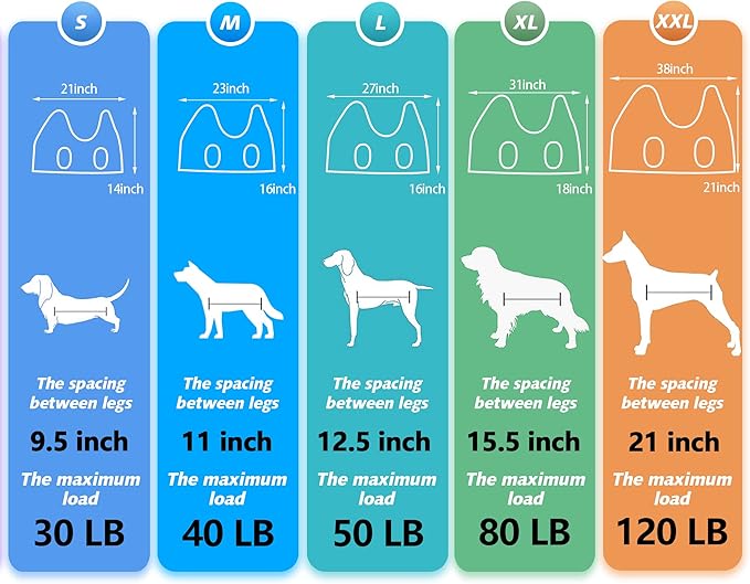 ATESON Pet Dog Grooming Hammock Harness for Grooming (XL 80lb), Dog Sling Holder for Clipping Nails with Clippers, Pet Comb