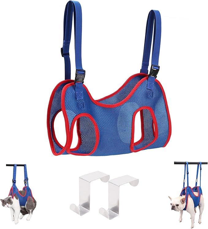 Cat Dog Grooming Hammock for Pet Grooming Sling,Dog Nails Clip Harness Bathing Harness,Cat Claw Cutting Hammock(S)