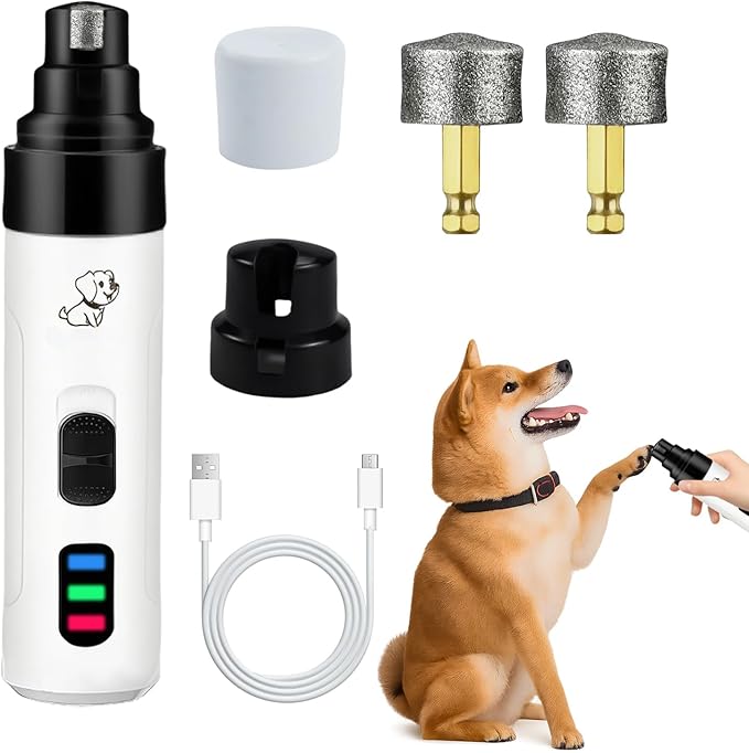 2026 New Dog Nail Clippers Silent, Quiet Dog Nail Grinder, Painless Paws Grooming & Smoothing, Electric Pet Nail Trimmer for Cats and Other Animals, Ideal for Sensitive Dogs of All Breeds & Sizes