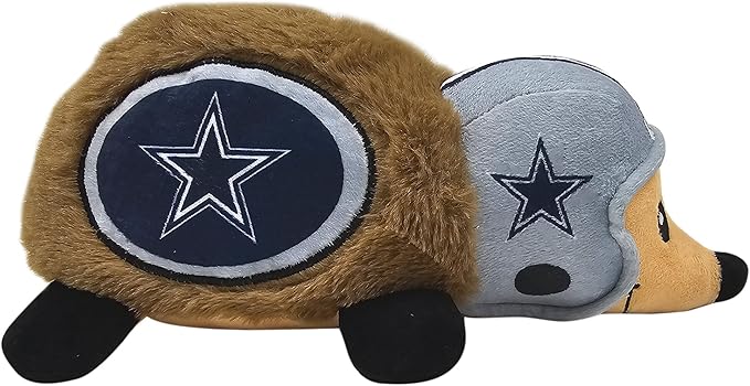 NFL Dallas Cowboys Plush Hedgehog Toy for Dogs & Cats, Cool Soft Pet Toy for Fun and Interactive Play, Dog Chew Toy with Squeaker, Licensed Hot Pet Toy