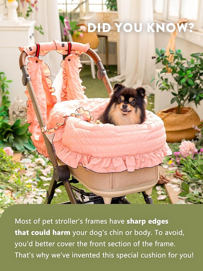Harryspet Margaret The Lace Edition Pet Stroller Cover, Comforter, Guard - Snow White