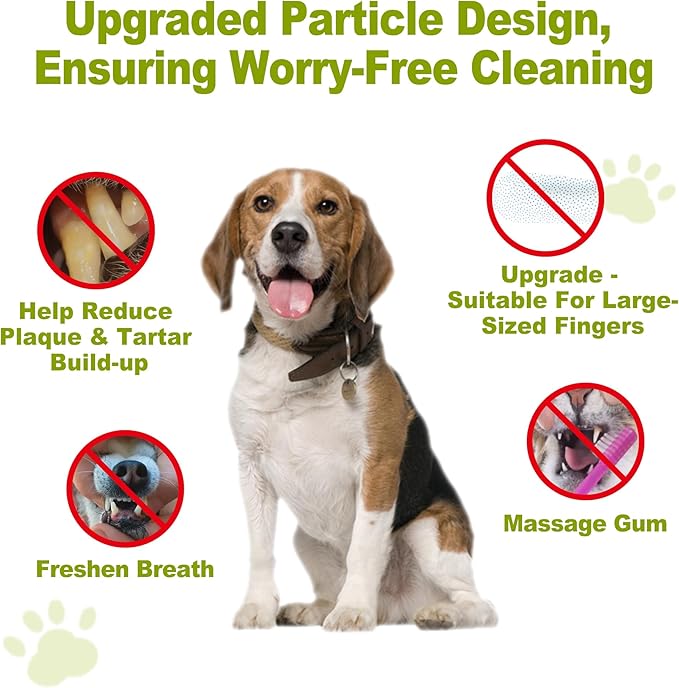DR.EASY Upgraded Blue Dot Breath Freshener Dental Finger Wipes 80ct for Dog & Cat,Cleaning Pet Teeth Smoothly,Help Wipe Away Plaque&Tartar, No Added Harsh Chemicals No Brush Formula