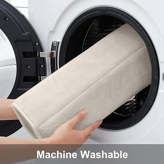 Buganda Memory Foam Bath Mat, 59" x 34", Ultra Soft and Non-Slip Bathroom Rugs, Water Absorbent and Machine Washable Bath Rug Runner for Bathroom, Shower, and Tub, Cream