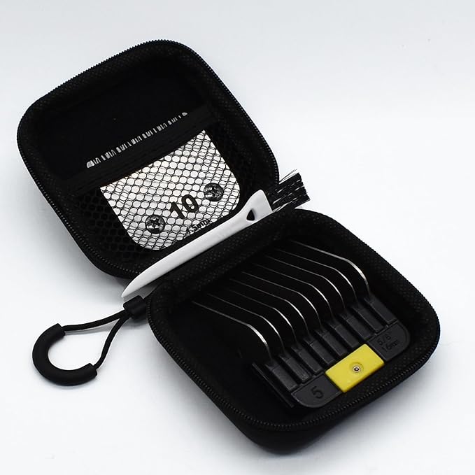 Professional A5-Style Animal Clipper Stainless Steel Color-Coded Snap-on Attachment Guard Guide Comb, 1/8"-1" Compatible with Wahl KM Series Oster A5 Andis Detachable Blade Pet Dog Groomers (#5-5/8")
