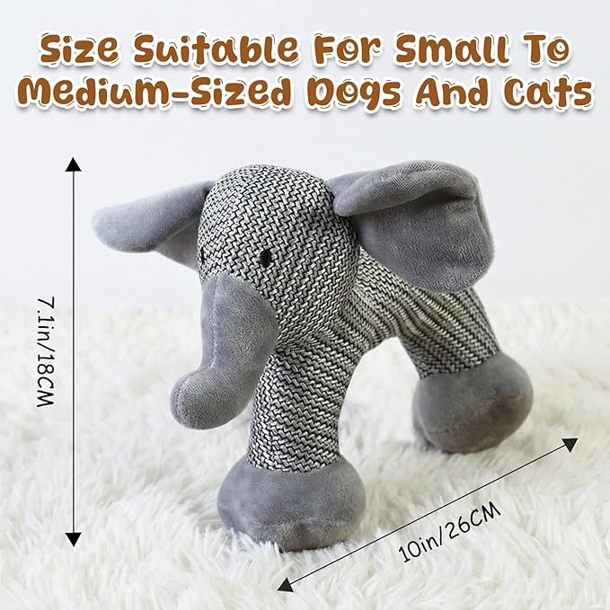 Pet Lori Linen SafariCompanions Dog Toys, Sturdy Linen Fabric, Indestructible Stuffed Toy for Small Medium Dogs (Monkey)