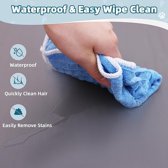 Large Dog Crate Pad Bed, Waterproof Outdoor Pet Bed for Large Dogs, Pet Bed with High Resilience Foam,Wipe Clean & Easy Rinse, Anti Slip 41 inch Graphite Grey