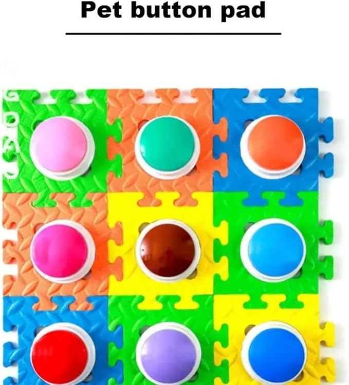 Pet Pressing Sound Toys Recordings Box Pads Dog Communication Buttons Recording Boxs Stickers Dogs Interactive Trainers Supplies (Random Recording Box)