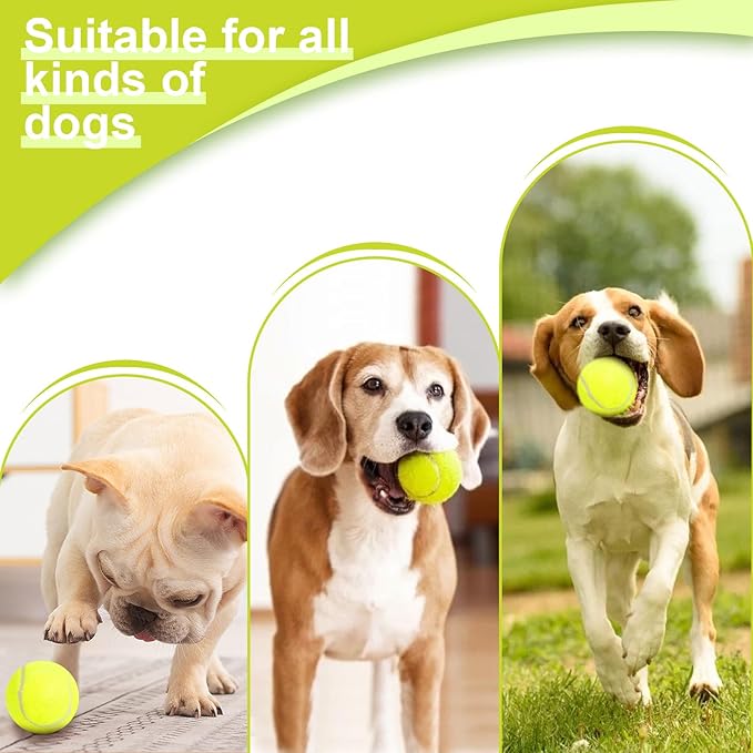 Automatic Dog Ball Launcher for Small & Medium Dogs, Interactive Dog Fetch Machine with 3 Distance Settings (10–30 ft), Mini Tennis Ball Thrower Includes 6 Balls, Indoor Outdoor Dog Toy - Blue