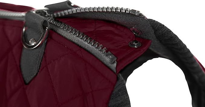 Gooby Fashion Vest Dog Jacket - Purple, Large - Warm Zip Up Dog Bomber Vest with Dual D Ring Leash Water Resistant for Small to Medium Dogs