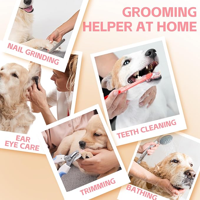ATESON Dog Grooming Hammock Harness for Medium Dogs Nail Trimming, Dog Sling for Cutting Nails, Dog Hanging Holder Hanger for Clipping Nails with Nail Clippers, Nail File