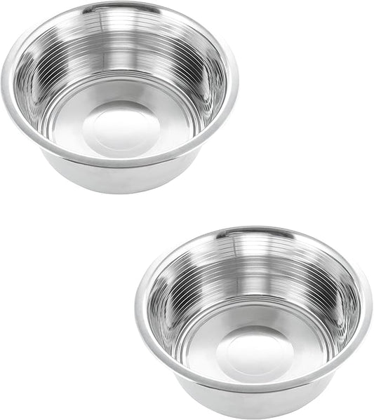 HB 2.5 Cups Stainless Steel Dog and Cat Bowls (2 Pack) Replacement Bowl - 6.2" Diameter, 2.2" Height for Raised Feeders