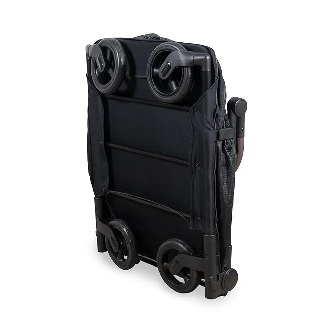 WonderFold PF Luxury FlatFold Pet Stroller Designed for Comfortable Elevated Everyday Walks - Black, Large (Up to 99 lbs)