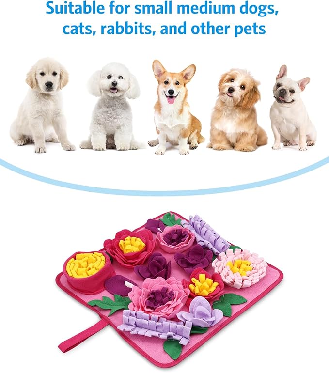 AMIR Snuffle Mat for Dogs, Dog Snuffle Mat, Slow Feeding Sniff Mat for Dogs Encourages Foraging Skills, Reduces Stress, and Aids in Training