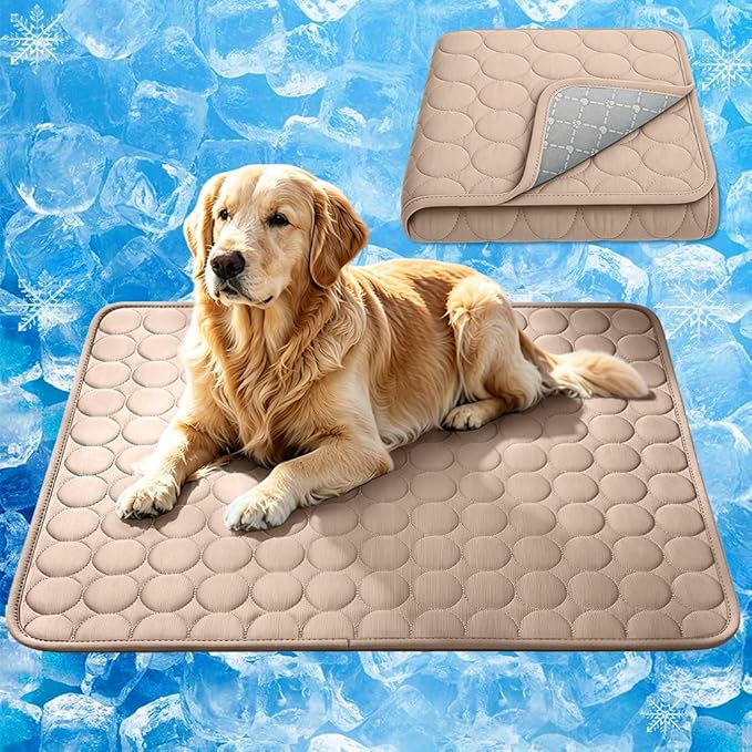 Dog Cooling Mat 2026 Upgraded Arc-Chill Cooling Dog Bed Mat, Washable Pet Cooling Pad (Q-Max>0.4) Cooling Mat for Dogs & Cats Indoor & Outdoor Car Seats (Coffee, 40x28 in)