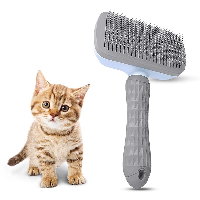 Ultimate Pet Brush - Self-Cleaning Cat & Dog Grooming Tool | Deshedding Brush for Long & Short Hair | Reduces Shedding, Hairballs & Loose Fur | One-Click Hair Removal Comb.