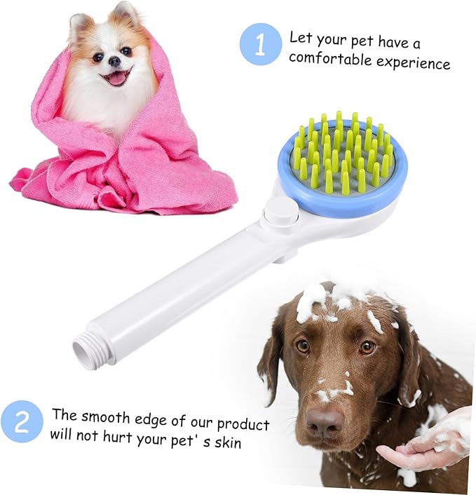 Pet Shower Sprayer with Hose Dog Bathing Brush and Water Sprinkler Multi Functional Puppy Shower Scrubber for Gentle Massage and Comfortable Skin Care Tool for Pets