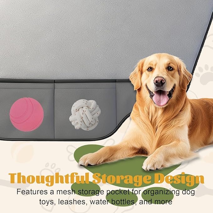 Wokyo Dog Car Door Protector 2 Pack, Extra Large 30.31" x 25.19" Gray Anti-Scratch Waterproof Pet Vehicle Door Covers Heavy Duty Material for Car Doors Cover Trucks SUV