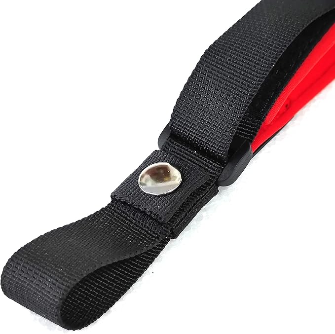Hands Free Adjustable Wrist Strap, 2 Pack Soft Comfortable Diving Fabric Wrist Strap for Retractable Dog Leash (Grey & Red)