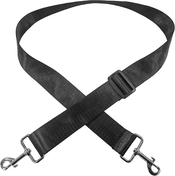 Vivifying Adjustable Replacement Dog Car Seat Belt, 26-46.5 Inches Nylon Headrest Strap with Zinc Alloy Buckle, Universal Dog Car Seat Accessory & Replacement Strap (Black)