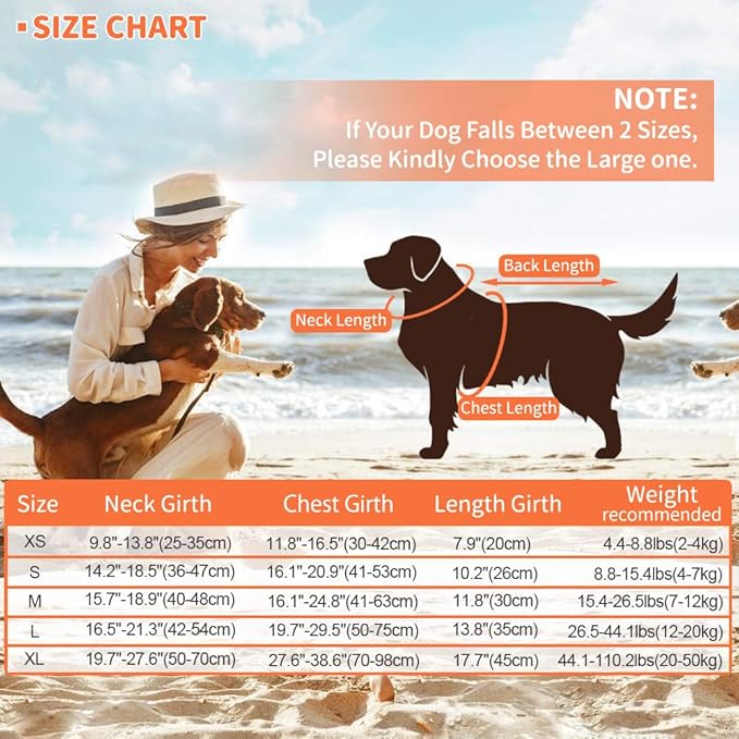 EMUST Large Dog Life Jacket, Dog Life Vests for Swimming, Small/Medium/Large Pet Swim Vest with Rescue Handle, Adjustable Pet Flotation Vest for Water at Pool, Beach, Boating (XL,SolidOrange)