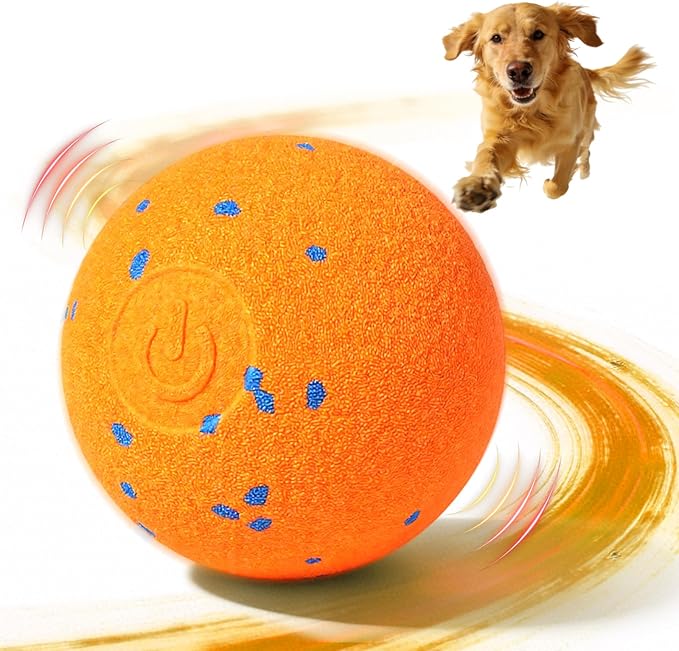 Interactive Dog Toys Ball with Chew-Resistant E-TPU Material, Smart Automatic Rolling Ball Toys for Small, Medium & Large Dogs, 2 Modes Rechargeable Moving Bouncing Dog Ball