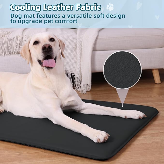 Dog Crate Pad Mat, Waterproof Kennel Cage Mat, Outdoor Pet Bed for Medium Large Dogs, Pet Bed with High Resilience Foam,Wipe Clean & Easy Rinse, Anti Slip 35 inch Black