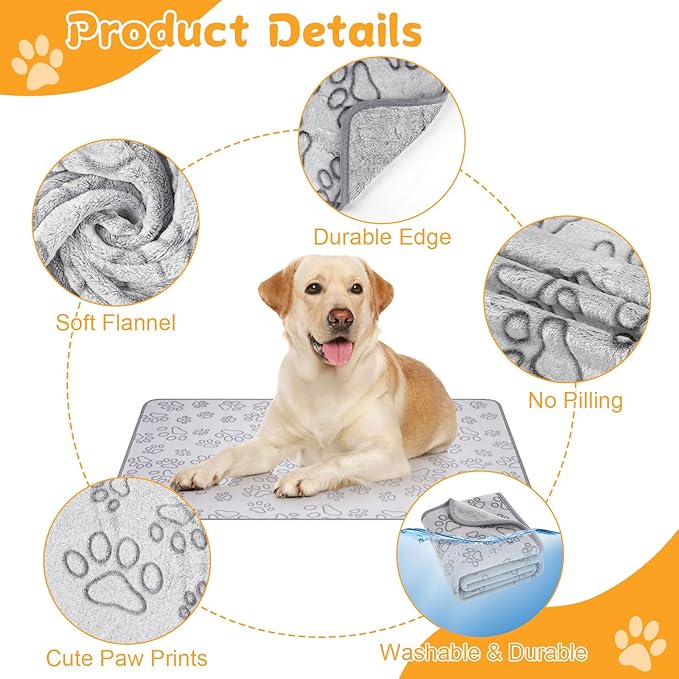 Dog Blankets for Small, Medium Dogs, Puppy Blanket Washable, Dogs Essentials for Puppies, Cat (2, 32" x 24")