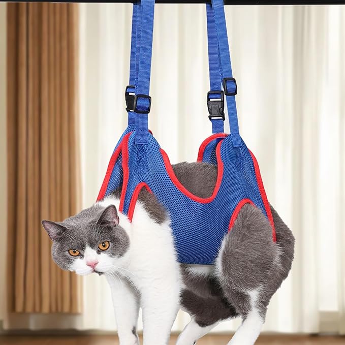 Cat Dog Grooming Hammock for Pet Grooming Sling,Dog Nails Clip Harness Bathing Harness,Cat Claw Cutting Hammock(S)