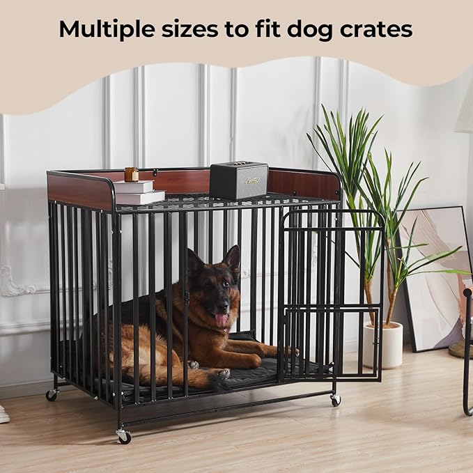 Chew Proof Dog Crate Pad - Indestructible Durable Dog Bed for Aggressive Chewers, Machine Washable & Waterproof Indoor Outdoor Tough Kennel Pad for Large Dogs (Large (28"x41"))