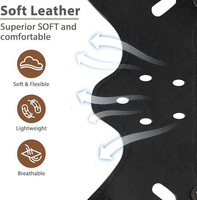 BARKLESS Dog Muzzle Leather, Soft Secure Anti-Barking Leather Muzzle for Small Dogs to Prevent Biting, Breathable and Adjustable, Allows Drinking and Panting, Used with Collars